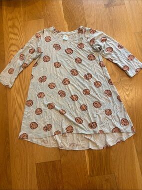 Girls’ Esme Kids Cookie Print Nightgown - Light Gray with Brown Cookies